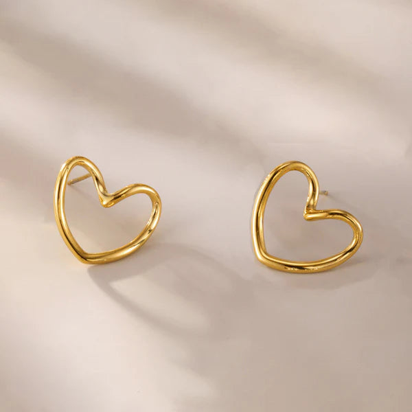 Heart Themed Stud Earrings