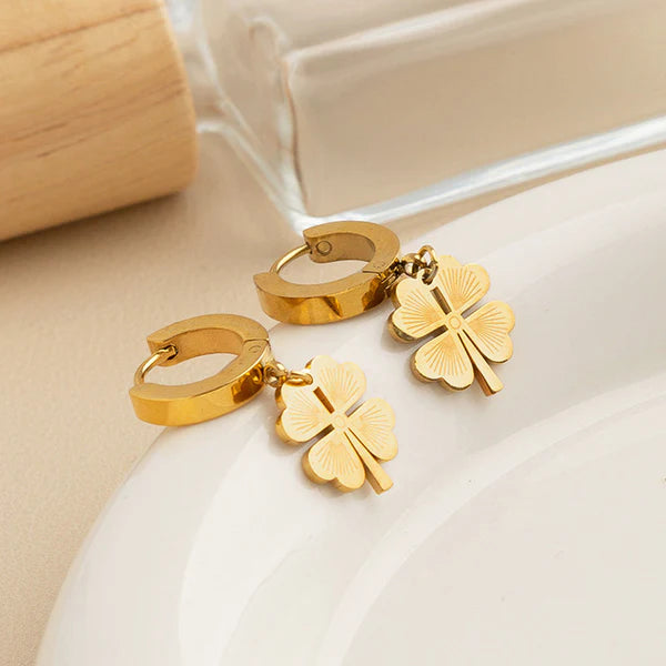 Clover Themed Drop Earrings