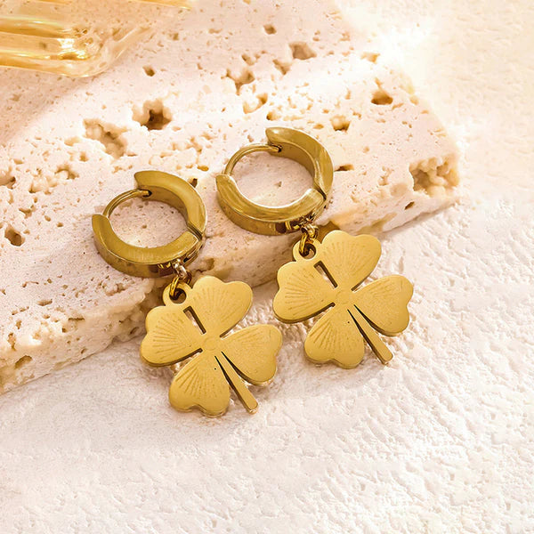 Clover Themed Drop Earrings