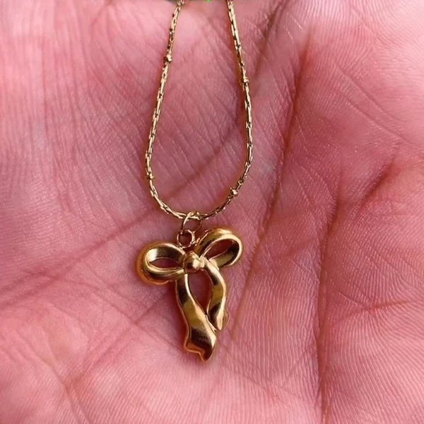 Infinity Bow Pendant Necklace