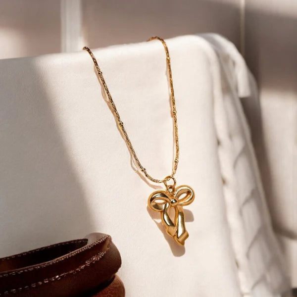 Infinity Bow Pendant Necklace