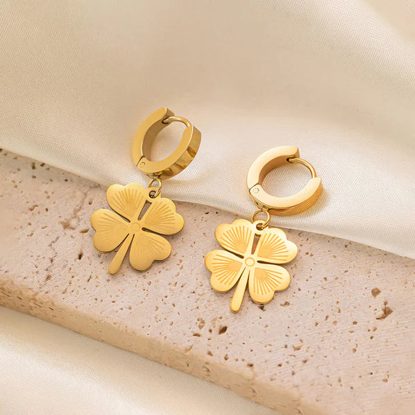 Clover Themed Drop Earrings