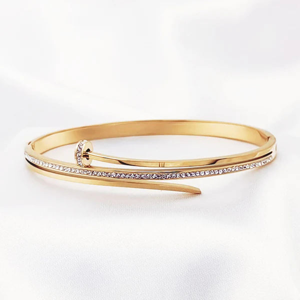 Diamond Studded Nail Bracelet