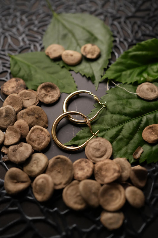 Golden hoops (medium size)