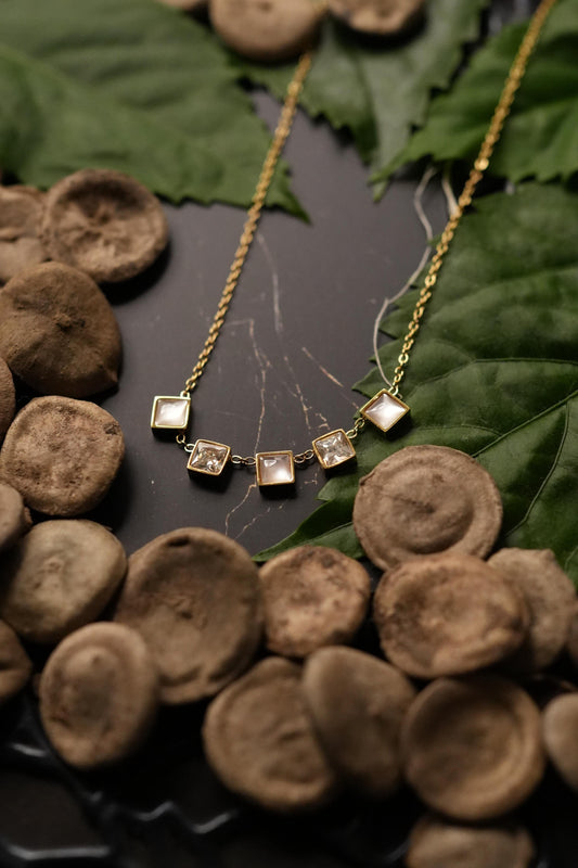 Crystal box necklace