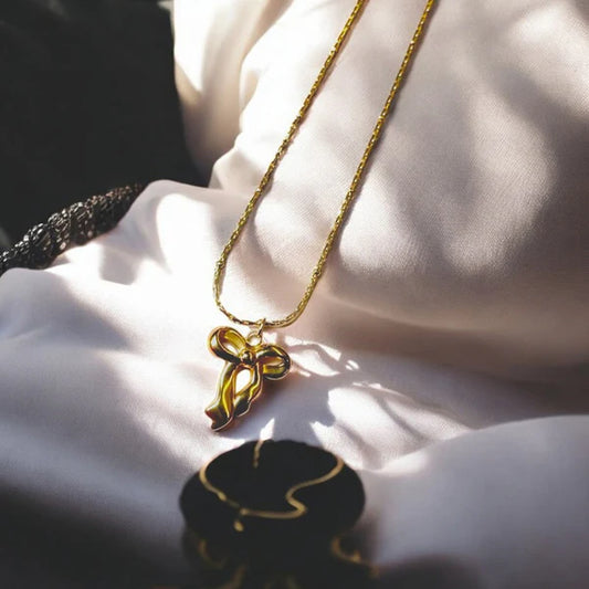 Infinity Bow Pendant Necklace