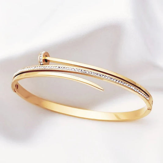 Diamond Studded Nail Bracelet