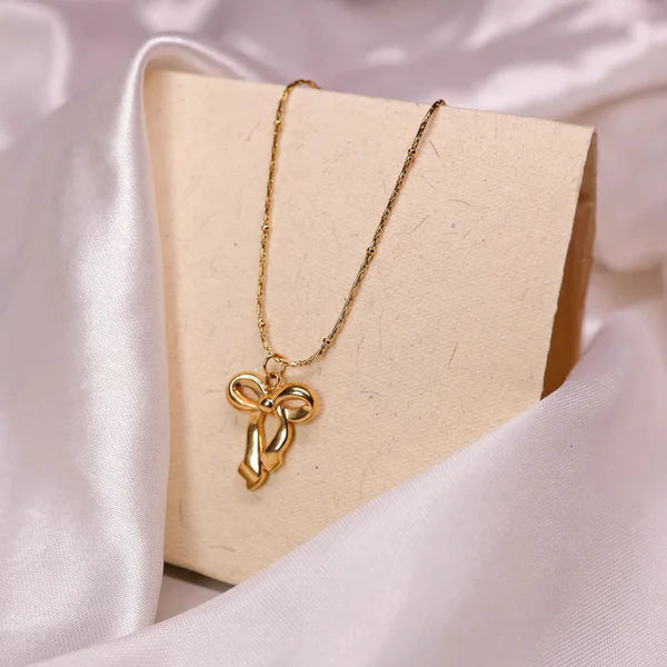Infinity Bow Pendant Necklace